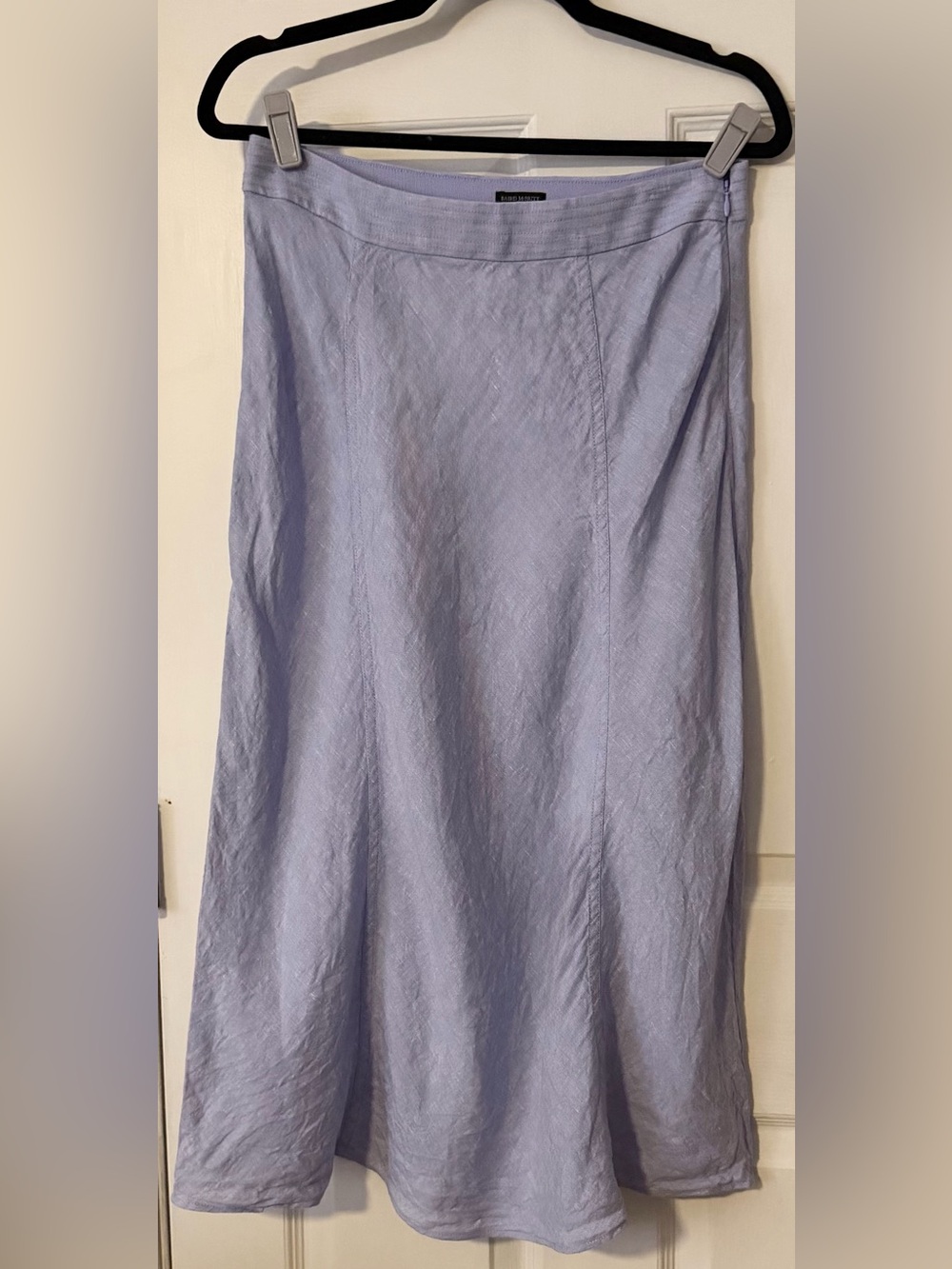 J.Crew Baird McNutt Irish Linen Midi A-Line Skirt Lavender Blue Size 4